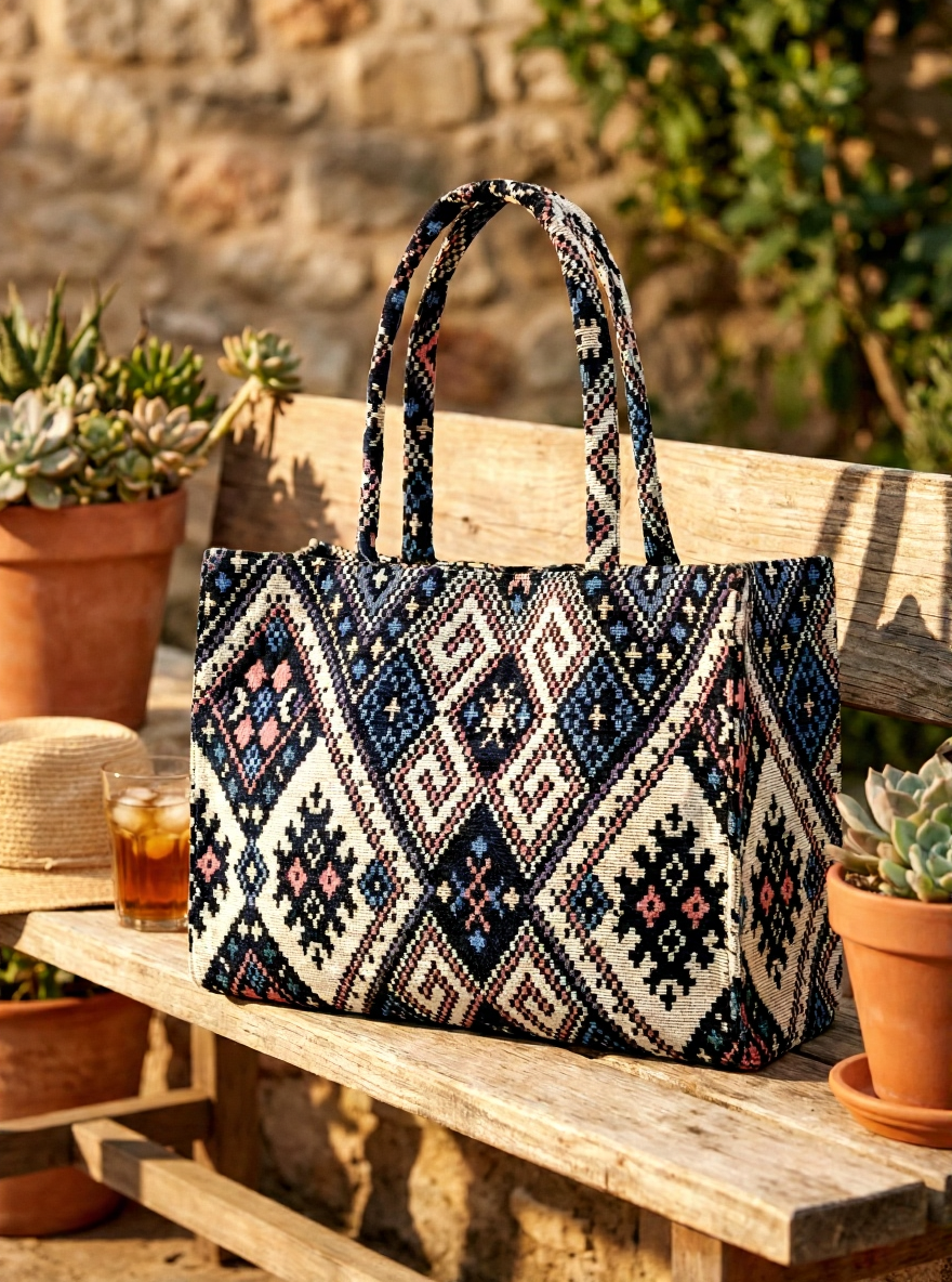 Black & White Zigzag Women’s Handbag