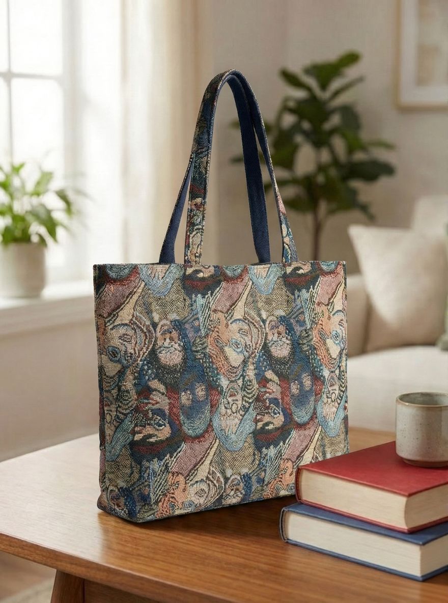 Printed Fabric Tote Bag for Women