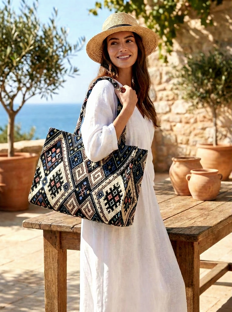 Black & White Zigzag Women’s Handbag