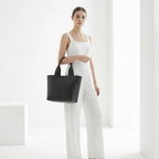 Black PU Leather Hand Bag