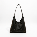 Women’s Black PU Leather Studded